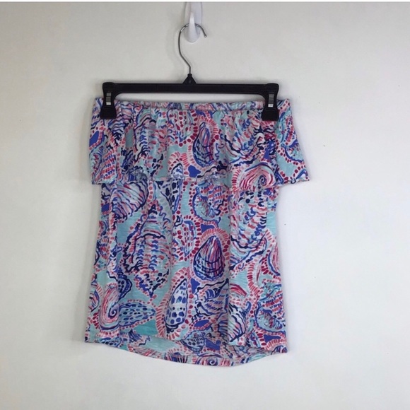 Lilly Pulitzer Ruffle Tube Top Size Medium - Picture 5 of 6
